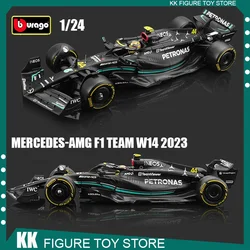 Bburago-大型ダイキャストカーモデル、式レーシングトイ、メルセデスモード-amg f1チーム、w14、スペシャルエディション、ハンプトン、ハンマートン、1:24、 #44、63、2023