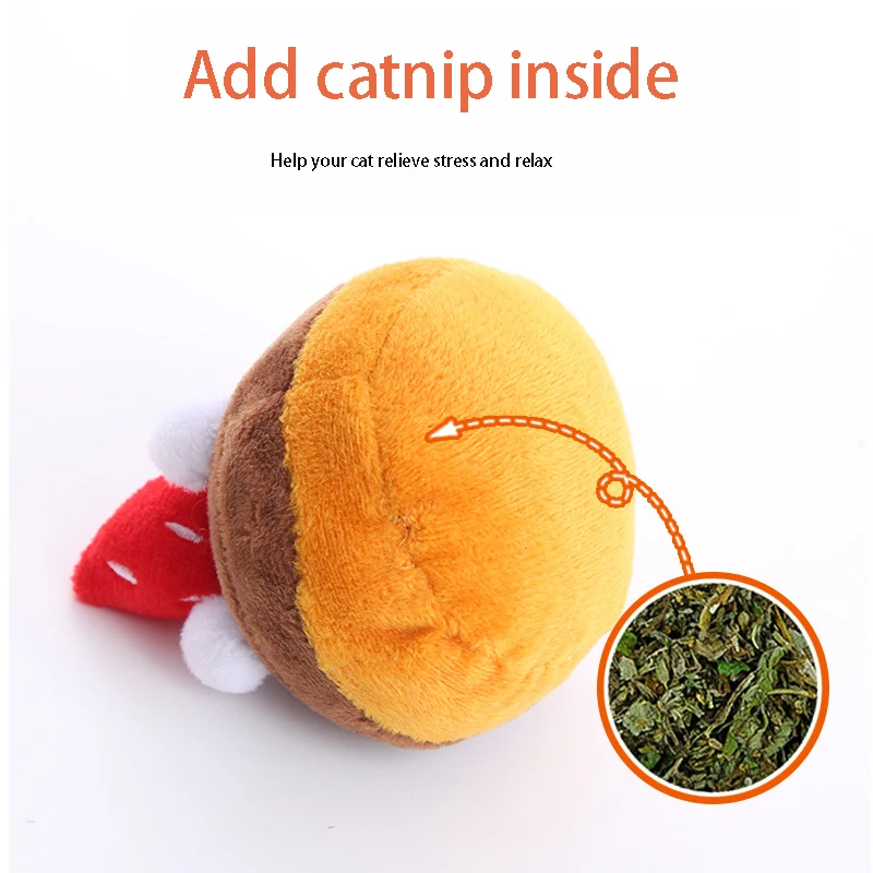 Pet Supplies Cat Toys Plush Chocolate Cake Modeling Containing Cat Mint Gnaw Molar Interactive Entertainment Cat Accessories