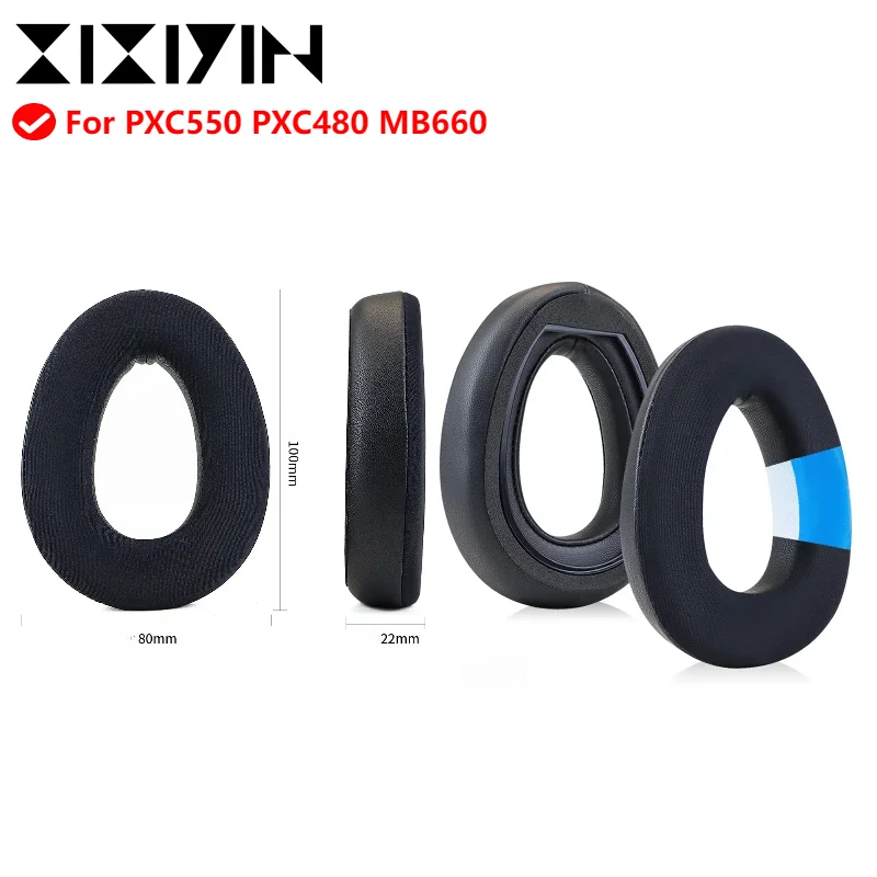 

Replacement Ear Pads for Sennheiser PXC480 PXC 550 PXC 550-II Wireless Headphone Cooling Gel Protein Leather Earpads