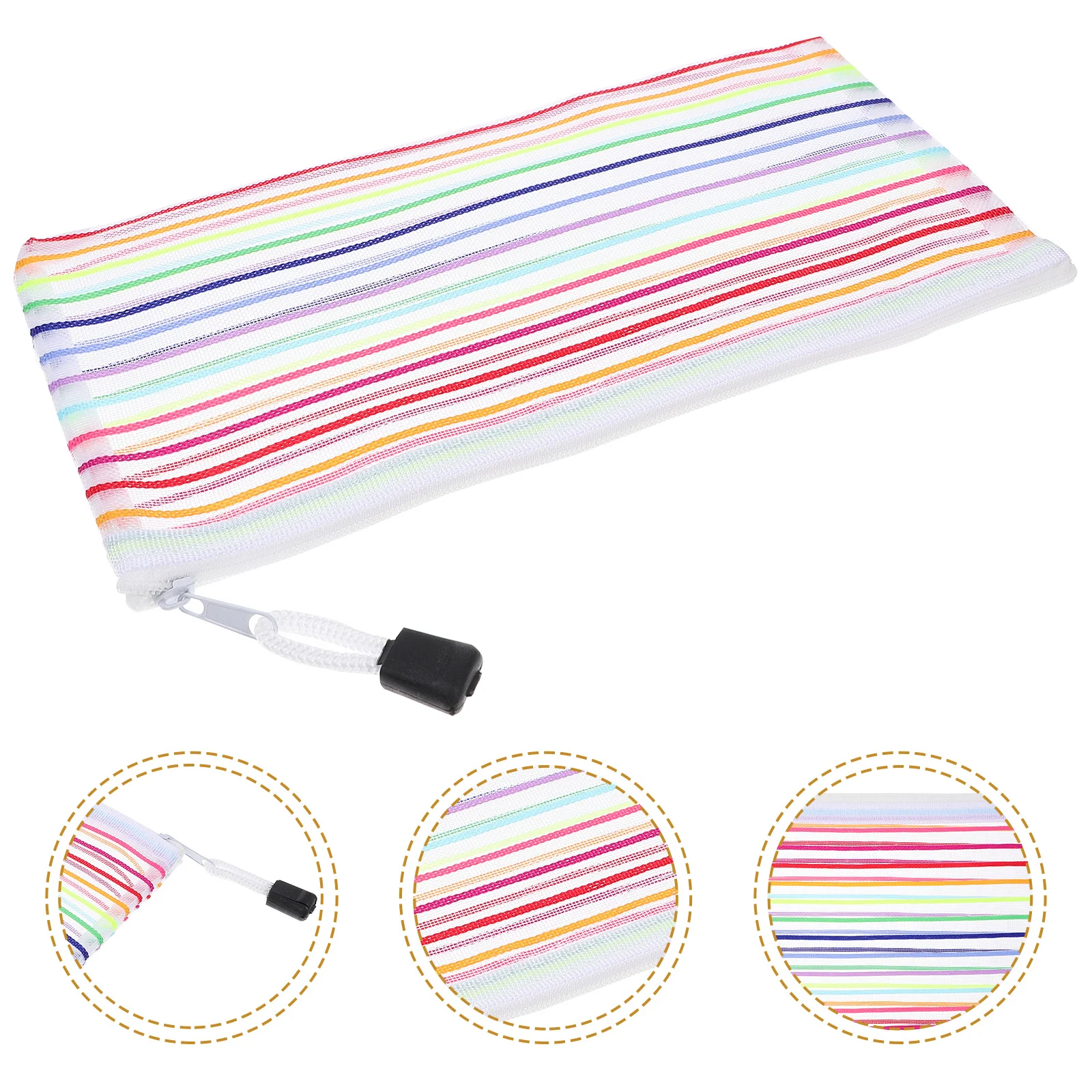 

6Pcs Bill Bags Money Bags Cash Pouch Oxford Aluminum Alloy Zipper Organizer for Cash Receipt Storage Lottery Ticket Holders