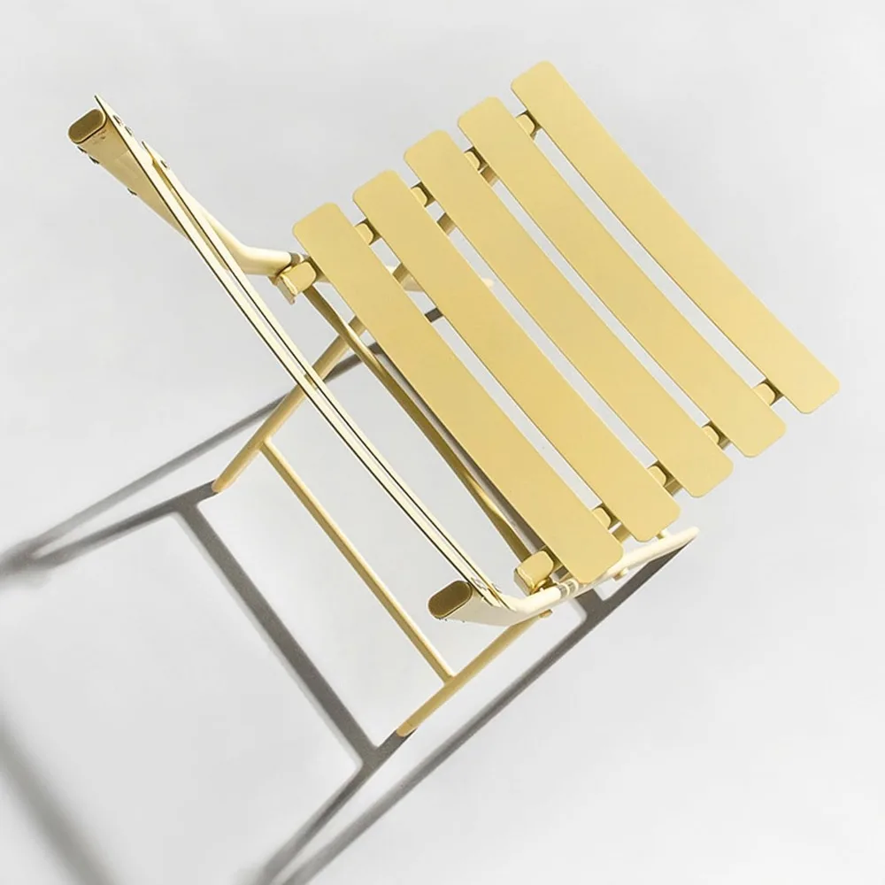 Set da bistrot da patio in metallo da 3 pezzi - 1 tavolo quadrato e 2 sedie, mobili da interno moderni e pieghevoli per giardino, cortile