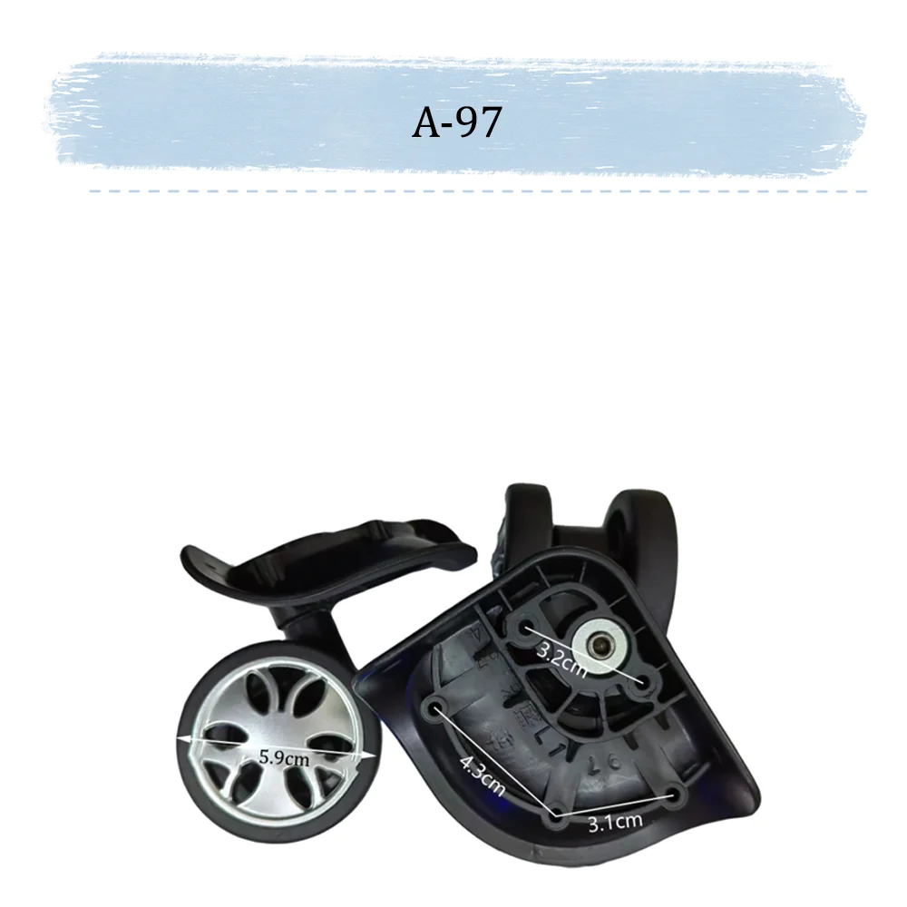 For HONGSHENG A-97 Universal Wheel Replacement Suitcase Silent Smooth Convenient Shock Absorbing Rotating Accessories Wheels