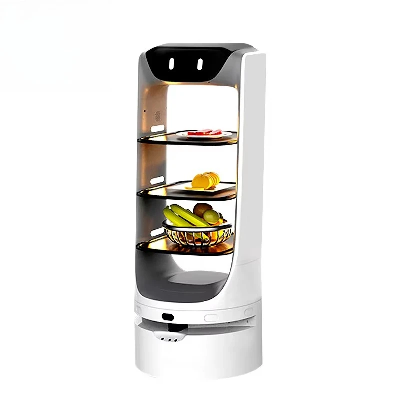 China Factory Delivery Robot Meals Waiter Robot  Multi Functional for Hotel Coffee Shop Restaurant Use