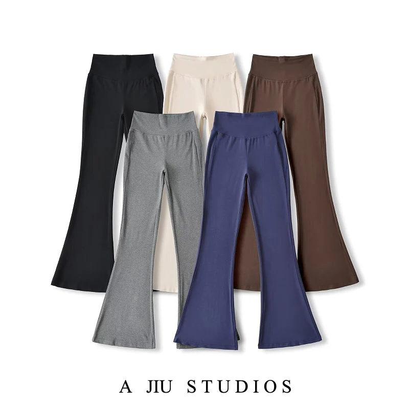アメリカンレトロハイウエスト痩身ベルボット女性の夏ドレープ多用途ロングカジュアルパンツストリート Sle 綿ブレンド
