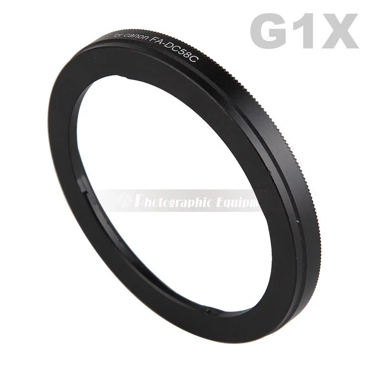 

10 Pieces For PowerShot G1X Camera Lens Filter Adapter Aluminum FA-DC58C to 58mm UV filter Lens hood