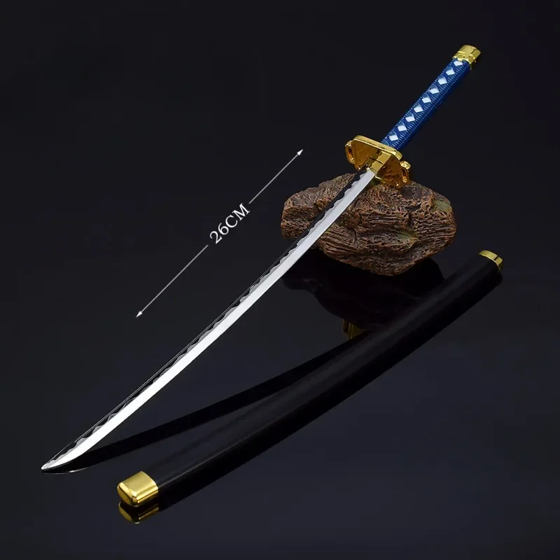 26cm Sephiroth Masamune Weapon Sword Fantasy Game Peripheral Metal Katana Samurai Sword Weapon Model Ornament Gift for Boys Toys