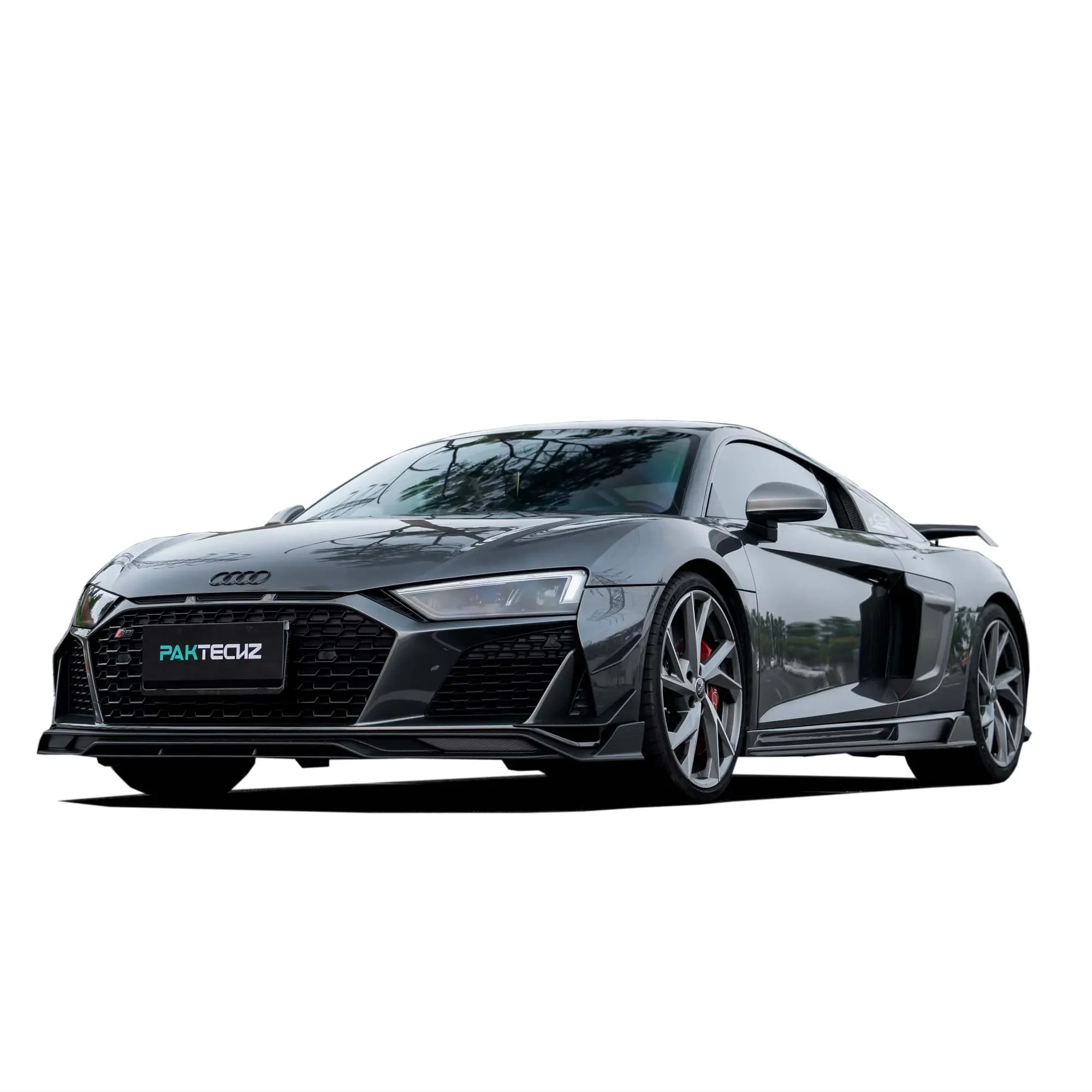 Body Kit For Audi R8 Dry Carbon Fiber Material Front Lip Front Canards Side Skirts Side Blades Rear Diffuser Rear Wing/spoiler