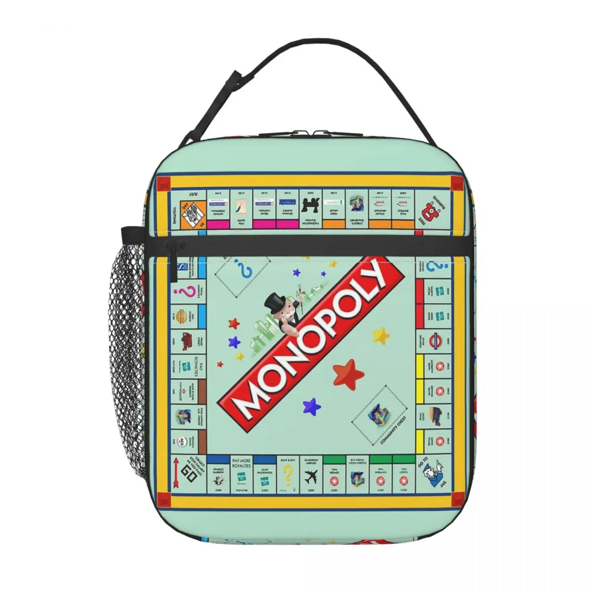 

Классическая термосумка для обедов Monopoly Board Game для женщин и детей, портативная термосумка для еды, термосумка-тоут