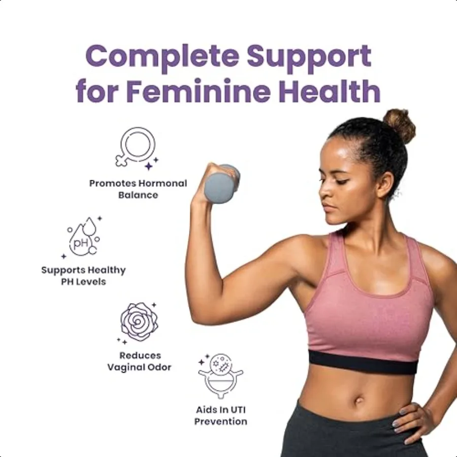 Probióticos vaginales para mujeres Prebióticos + Mezcla avanzada de lactobacilo Equilibrio hormonal Alivio PMS y prevención UTI Femenina