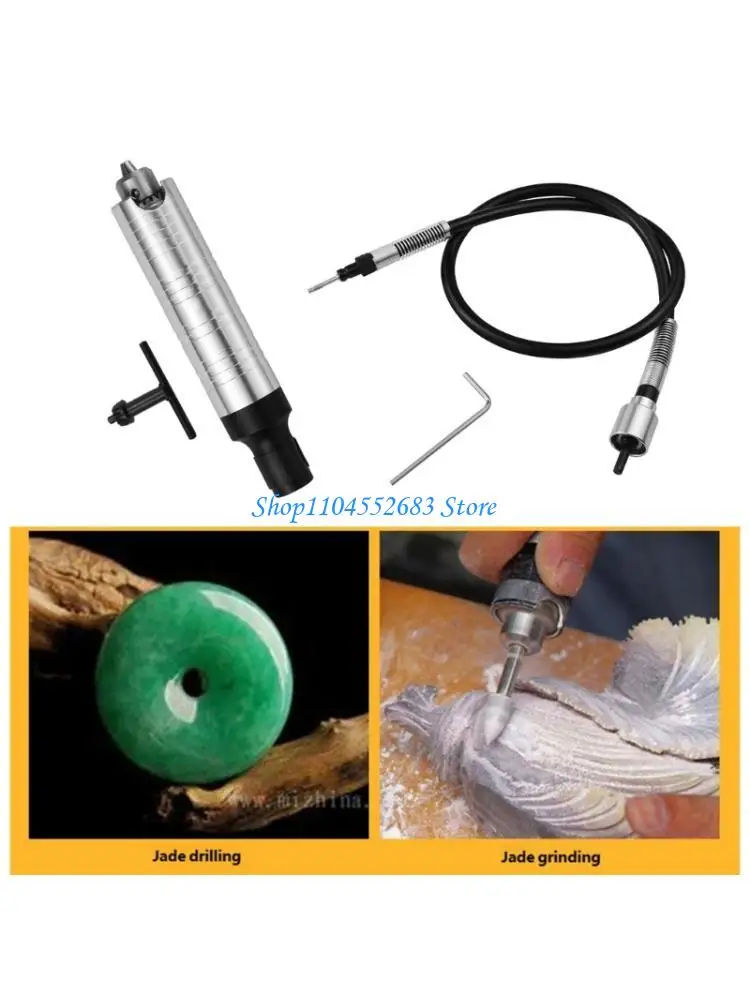 Practical Flexible Shafts Adapter For Power Tool 0.3mm To 4mm Bit Compatibility Nonslip Rubber Handle 