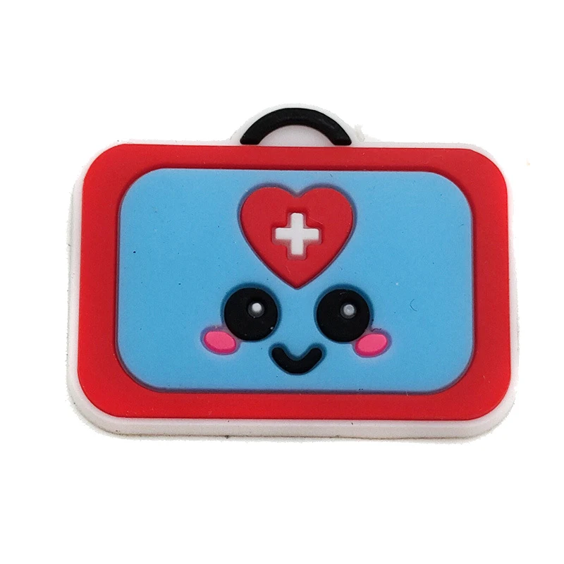 Wholesale 1pcs PVC Shoe Accessories for Crocs Charms Nurse Hospital Women Sandals Buckle Kids Pins Decoration Jeans Party Favors