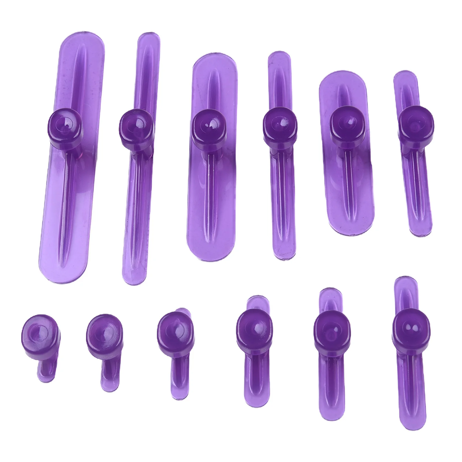 12pcs Glue Tabs Dent Removal Tools Purple Nylon Sheet Metal Puller Gasket Compatible With T-bar Or Slide Hammer Replacement Part