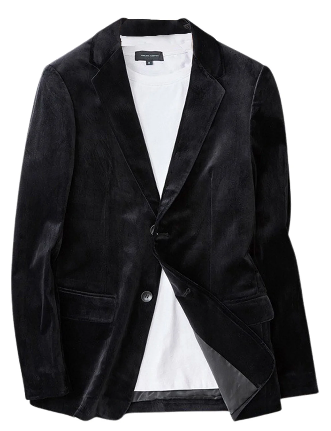 Men\'s Velvet Casual Two Buttons Notch Lapel Blazer Coat Groom Business Tuxedos men suits wedding prom suits
