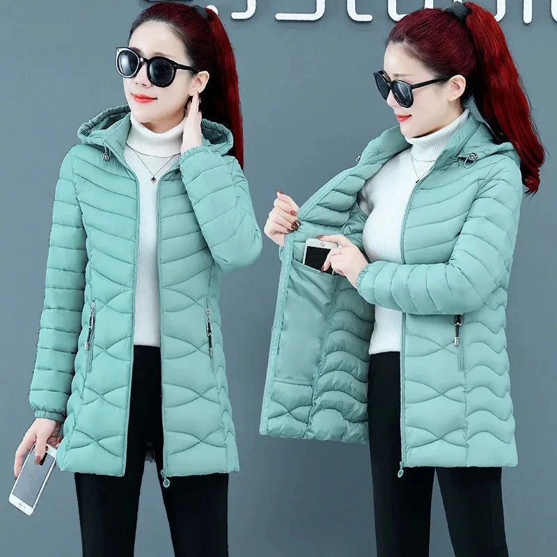 

Women's Jackets Coats 2023 Winter Parka Thick Women Clothing Fashion Long Hooded Oversize Outerwear Female Overcoat