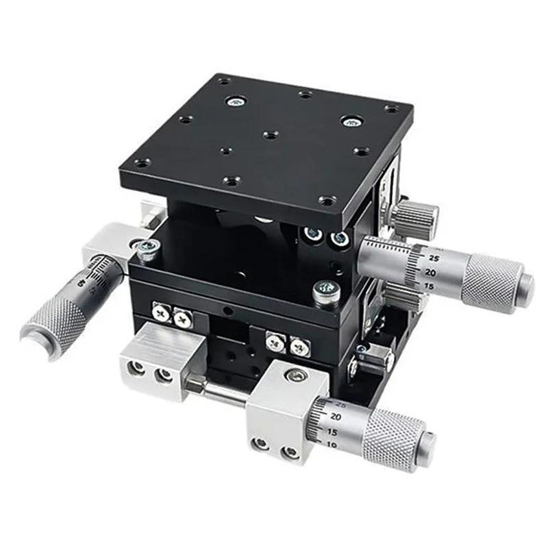 XYZ Axis 60mm LD60-LM LD60-CM LD60-RM Manual Displacement Platform Trimming Slide Table Cross Guide Linear Stage Sliding Table