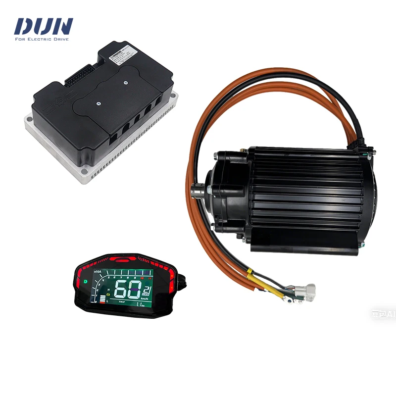 

QS120 60H 2000W V3 72V 60H Mid Drive Motor Gearbox Ratio: 1:2.35 with Fardriver ND72340 and DKD Display for Electric Motorcycle
