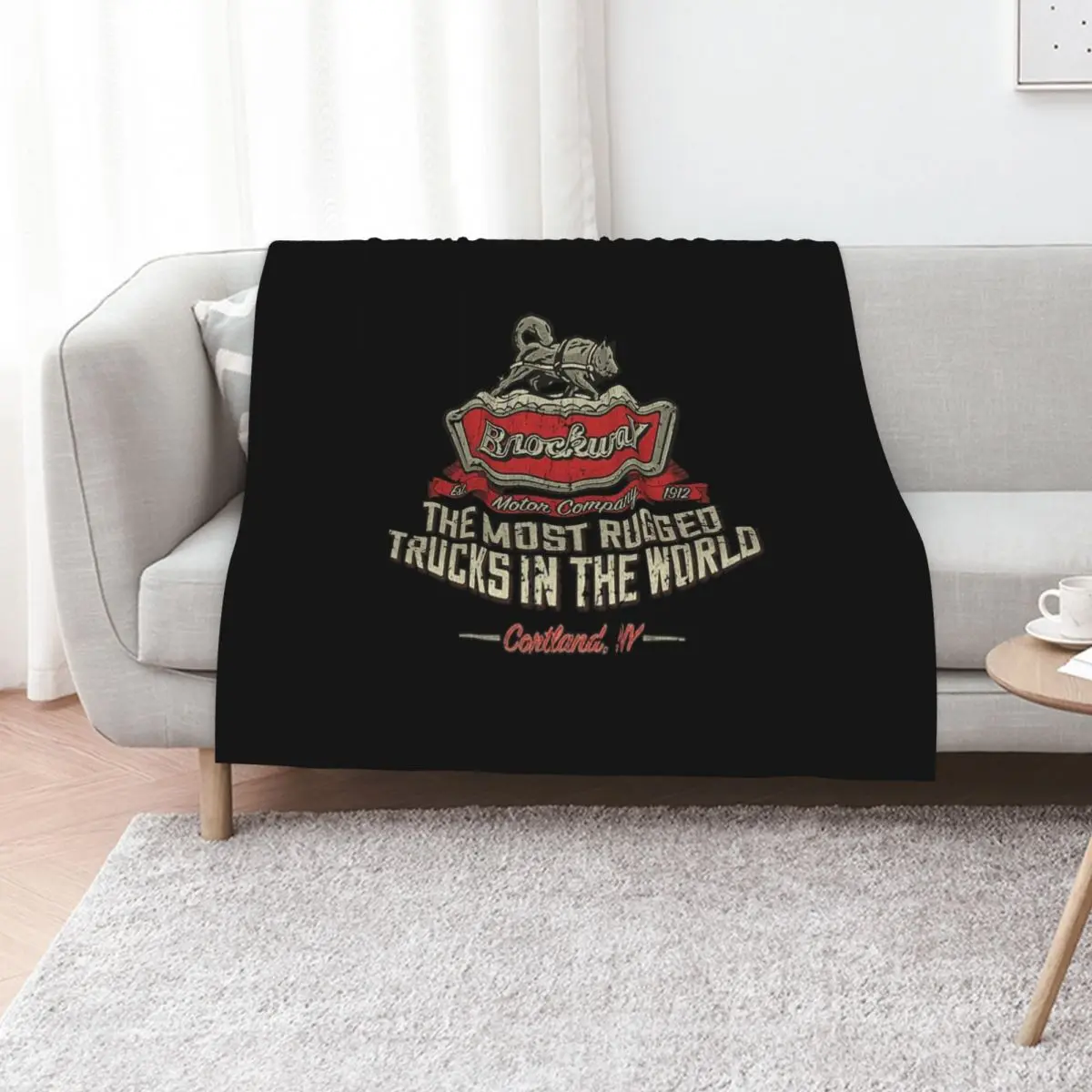Brockway Motor Company 1912 Throw Blanket Luxury Designer bed plaid halloween Baby Luxury Throw For Baby Blankets