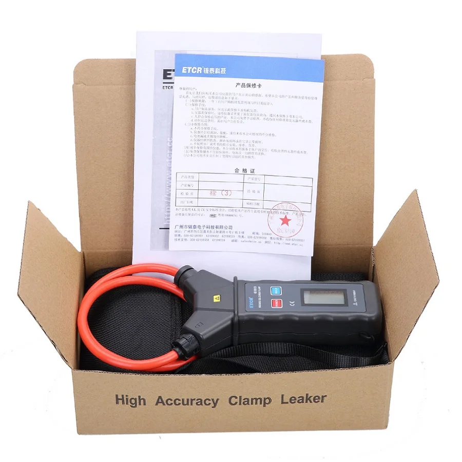 ETCR6900A ETCR6900 Flexible Coil Clamp Meter AC Leakage Current Detector Resolution 10mA Range 0-9999A 99 Groups Data Storage