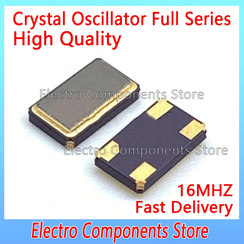 10PCS/Lot Quartz Crystal Resonator Passive Oscillator 4Pin 6035 4P 16MHZ Quartz Crystal Resonator 20PF 16.000MHz 16M 6*3.5