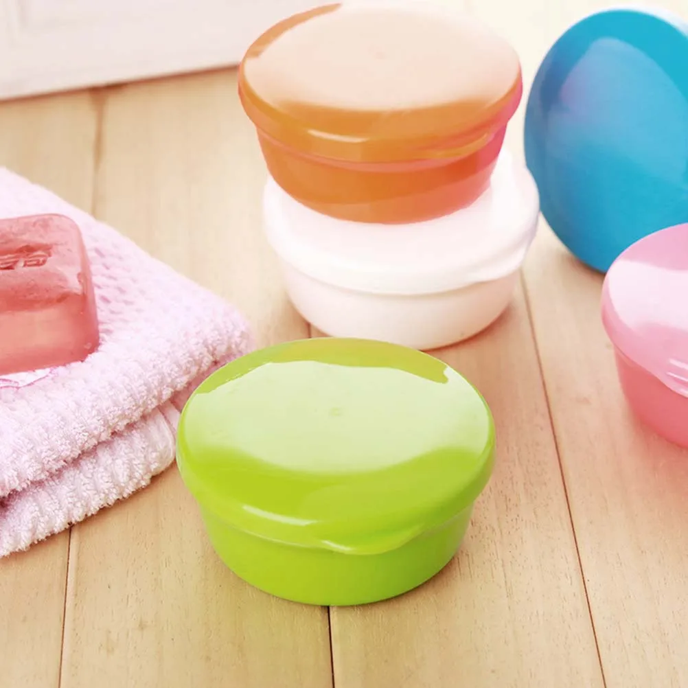 

Portable Soap Box Double Layer Holder Travel Decorate Outdoor -friendly Case
