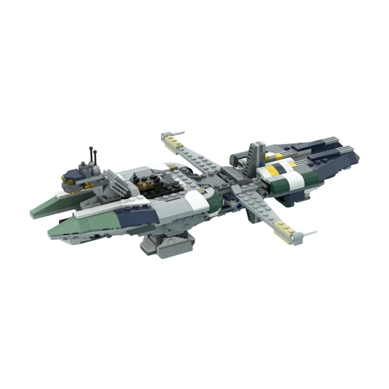 

Retro Space Cruiser MOC Building Blocks Military Sci-Fi Spaceship Model DIY Assemble Interstellar Desktop Collectible Toy 478PCS