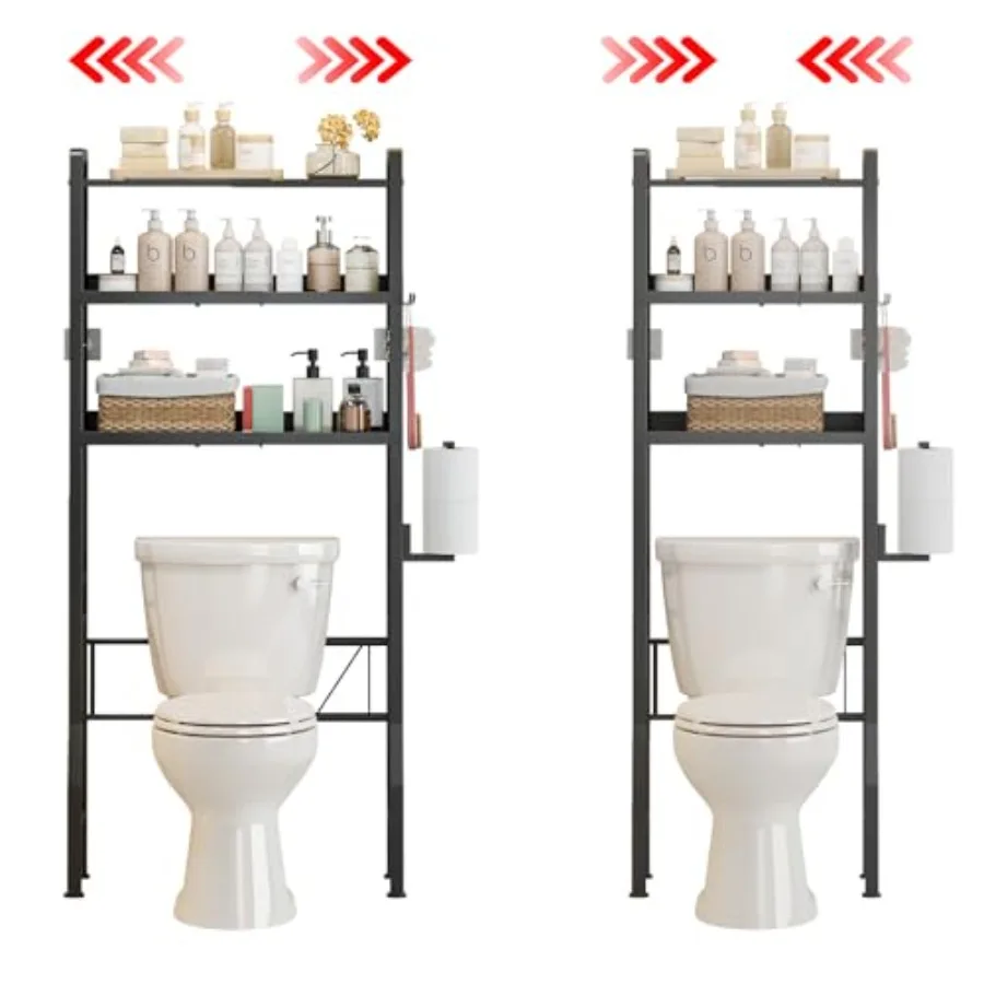 

Over the Toilet Storage Shelf 3-Tier Adjustable Bathroom Organizers and Storage Shelves Bathroom Rack Above Toilet Storage with