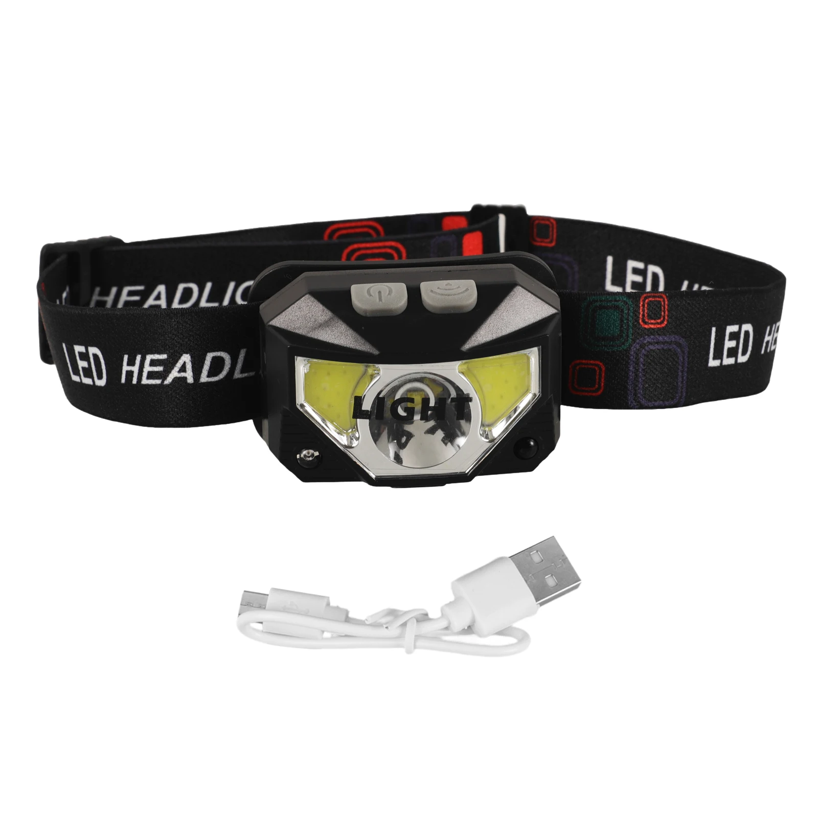 

Rechargeable Headlamp LED Headlight for Night Running Fishing Camping Adjustable Headband Light Mini USB Charge Long