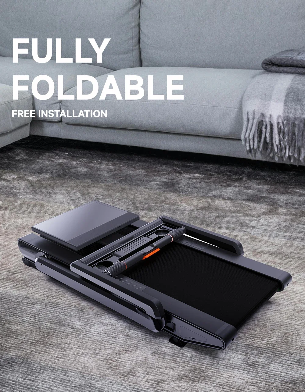 Adjustable Speed Cardio Training Treadmill Portable Running Treadmill Walking Jogging Machine For Home