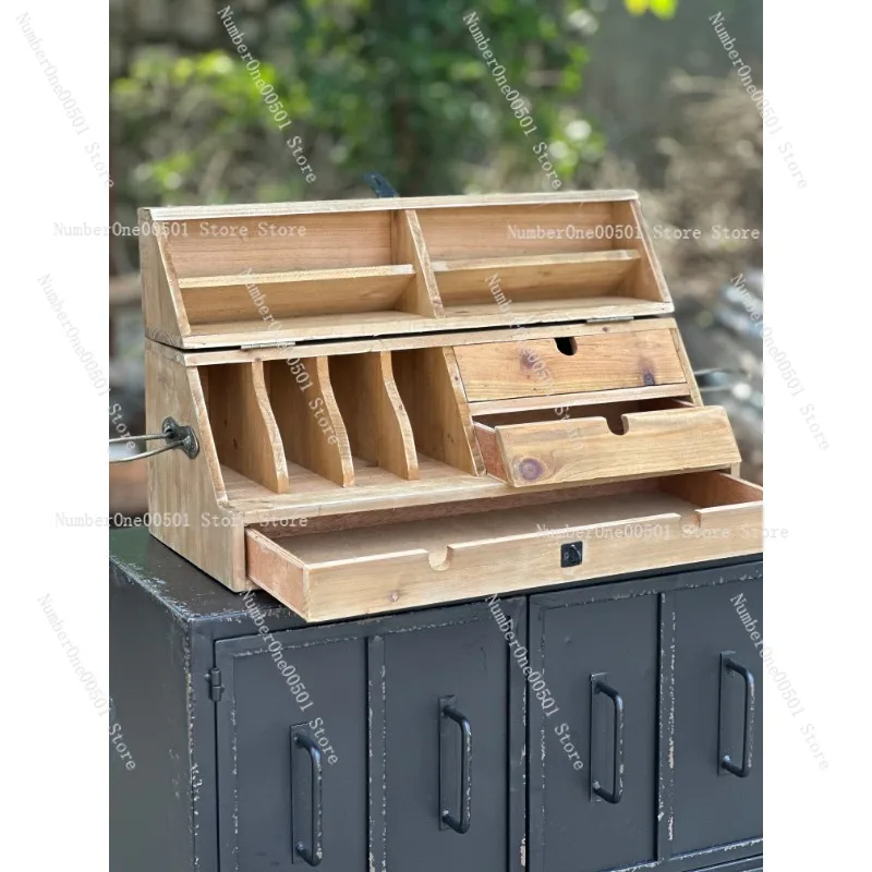 Wooden Jewelry Box Multi Layer Transformer Treasure Chest For Gift Storage Vintage Style - view 6