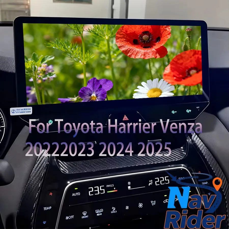 12.3inch Android 14 For Toyota Harrier Venza 2022 2023 2024 2025 CarPlay Car Radio Multimedia Video Player Stereo GPS Navigation
