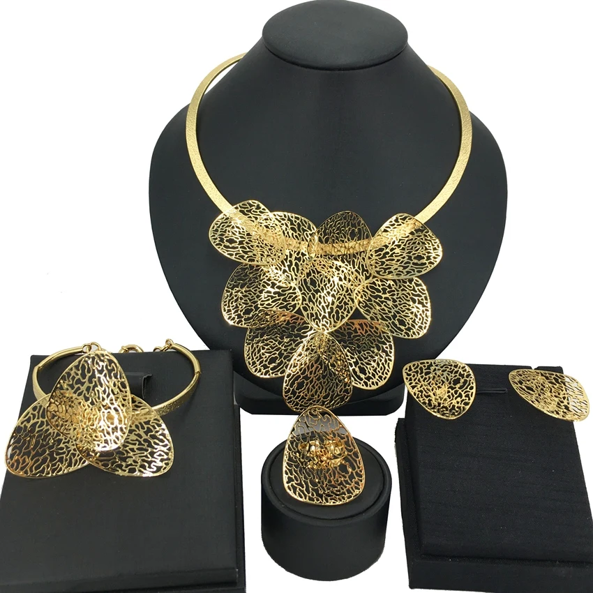 

Yuminglai New Fashion Dubai Brazilian Gold Plated Jewelry Sets for Women Wedding Party FHK14214