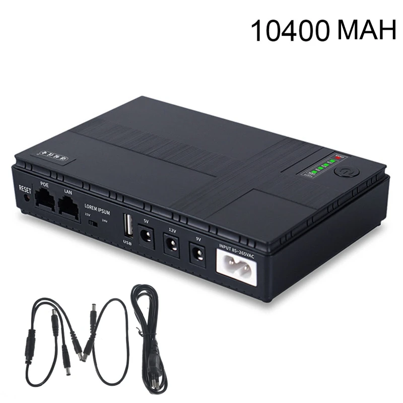 

Mini Portable UPS 5V, 9V, 12V Uninterruptible Power Supply Multipurpose Mini UPS Battery Backup For Wifi IP Cam