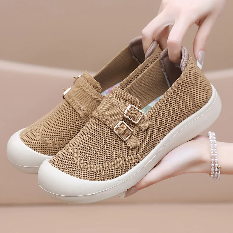 

Sleek Minimal Women Vulcanized Shoes Ventilated Outer Layer, Cozy Feel Classic All-Match Street Casual Sneakers