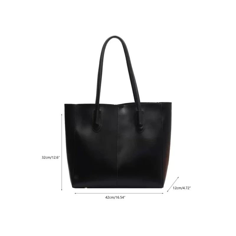 حقيبة كتف بتفاصيل غرزة مع حقيبة داخلية للفتيات المراهقات والنساء وطلاب الجامعات والروكي وعمال الياقة البيضاء مثالية