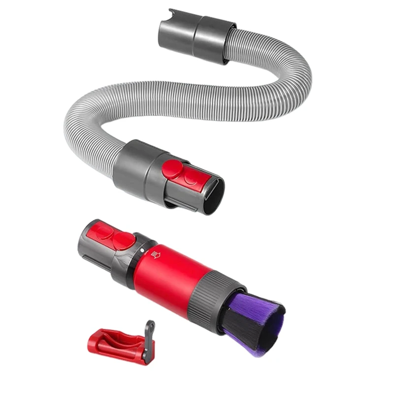 Vacuum Brush Attachment For Dyson V7 V8 V10 V11 V15, Soft Brush Cleaning Tool With Extension Hose And Trigger Lock Durable