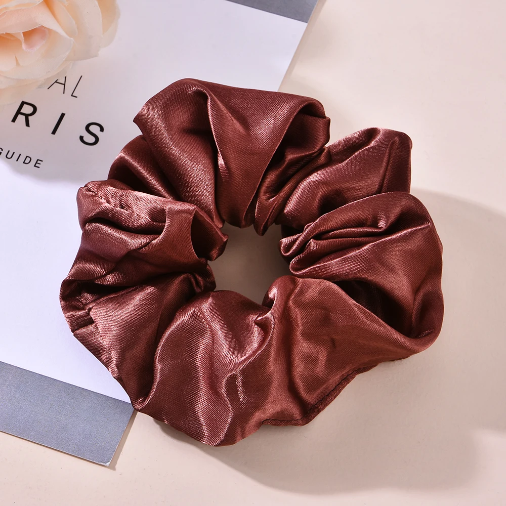 Frauen Satin Silk Haar Krawatte Elastische Haargummis Haargummi Haar Seil Ringe Neue Weihnachten Haar Zubehör Großhandel