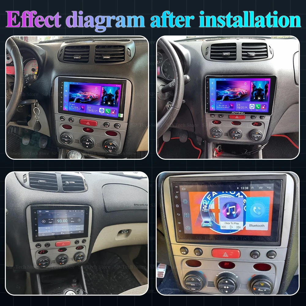 7" For Alfa Romeo 147 GT 937 2000-2010  Car Radio Android 16 Multimedia Video Player GPS Navigation Vertical Screen Tesla Style view 4