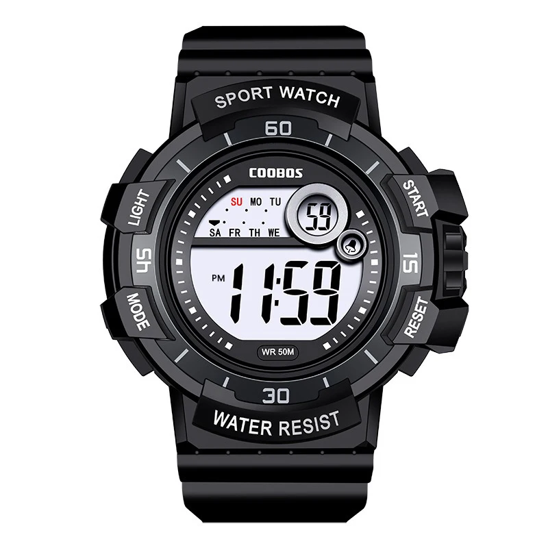 Homens de luxo relógios marca novo esporte pulseira silicone à prova dwaterproof água relógio digital masculino luminoso led masculino 2025 relogios masculinos