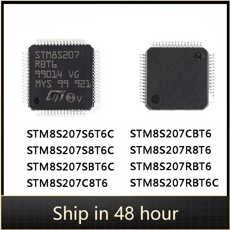 New Original STM8S207RBT6 STM8S207S6T6C S8T6C SBT6C C8T6 CBT6 R8T6 RBT6 RBT6C STM8S207 STM8S QFP64 LQFP44 46 IC Chip in Stock