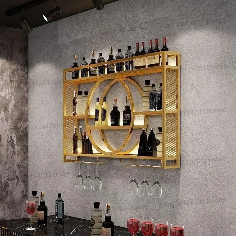 Wall-mounted Wine Rack, Made of High-strength Carbon Steel, Can Also Be Used As A Storage Shelf, Suitable for Home and Bars.