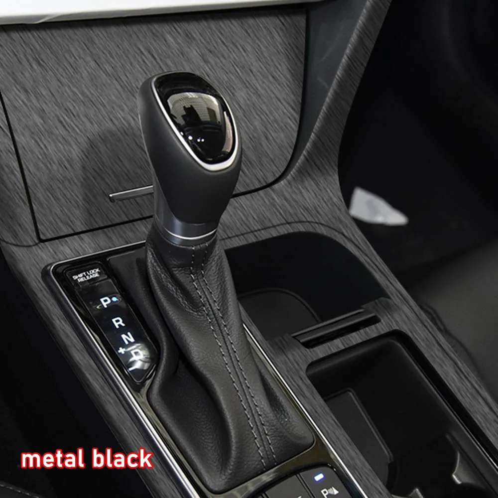 Car Interior Sticker Gear Box Protective Film  For Hyundai sonata 9 2015-2017 Car Gear Panel Sticker Carbon Fiber Black