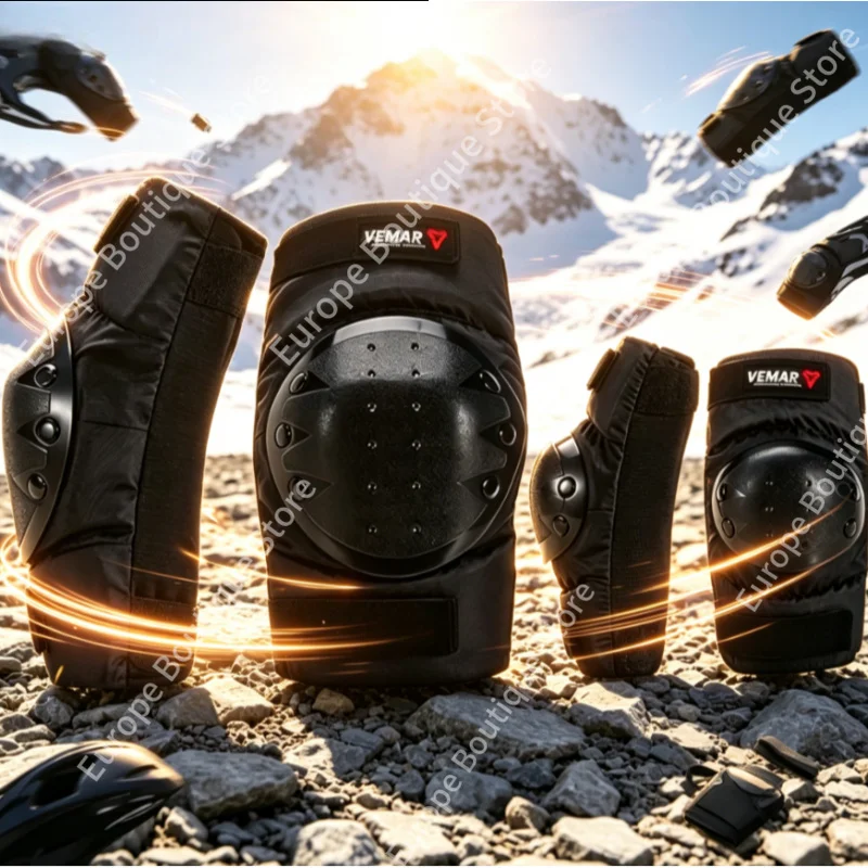 

2026 NEW Anti Fall Motorcycle Armor Set Knee Elbow Pads Off Road Short Style 4Pcs Protective Riding Gear for Men Women Motocross