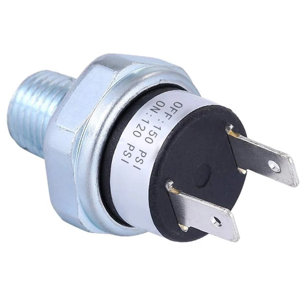 2 x Air Compressor Pressure Switch 120 PSI Activation Threshold 150 PSI Deactivation Threshold 1/4-18 NPT Thread Mounting