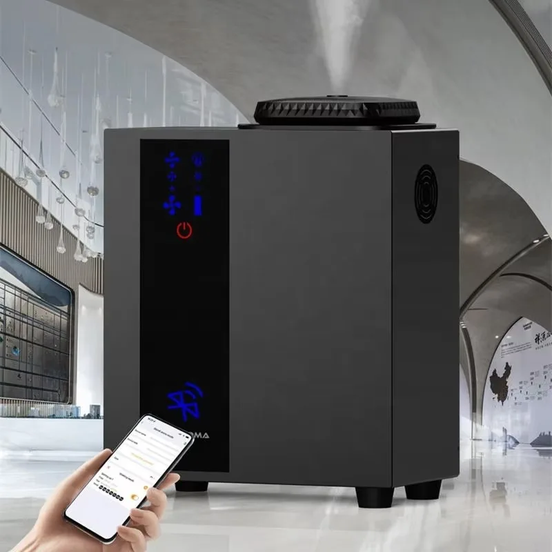 

Smart Timing Scent Diffuser Machine Commercial HVAC Aroma Diffuser For Hotel Ktv Office Fragrance Nebulizer With App Control
