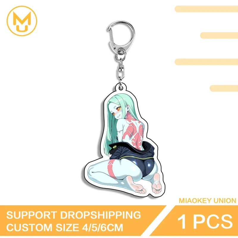 Seductive Rebecca Butt Artistic Exquisite Kneel Sitting Innovative Double Sided Acrylic Key Chains Ingenious Anime Decorations