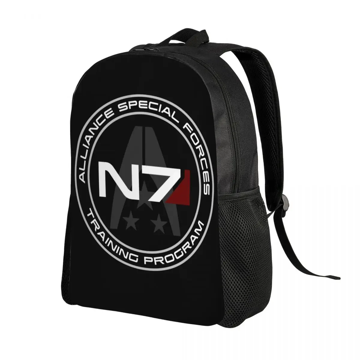 Alliance Mass Effect N7 Travel Backpack Men Women School Laptop Bookbag Video Game College Student Daypack Bags