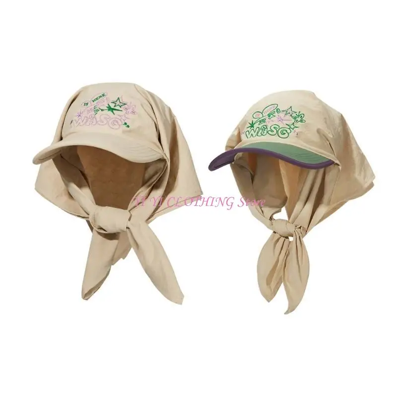 N5KF Embroidered Baseball Hat Head Scarf Hat for Daily Life Workout Sports Hat Breathable Hat for Outdoor Sports