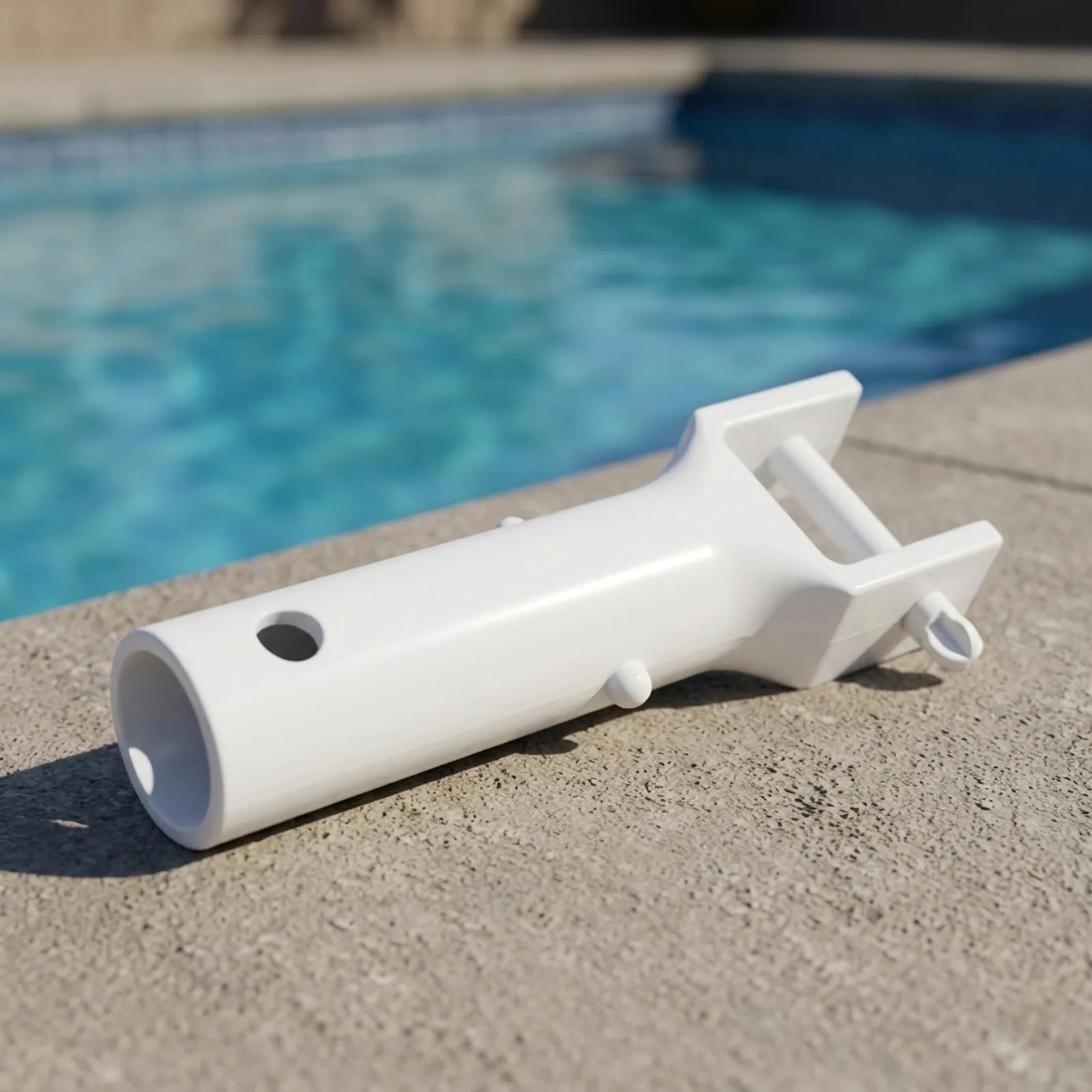 Swimming Pool Vacuum Head Handle Replacement with V-Clip Design and Lock Pin for Yoke Mount Vacuum Head Repair
