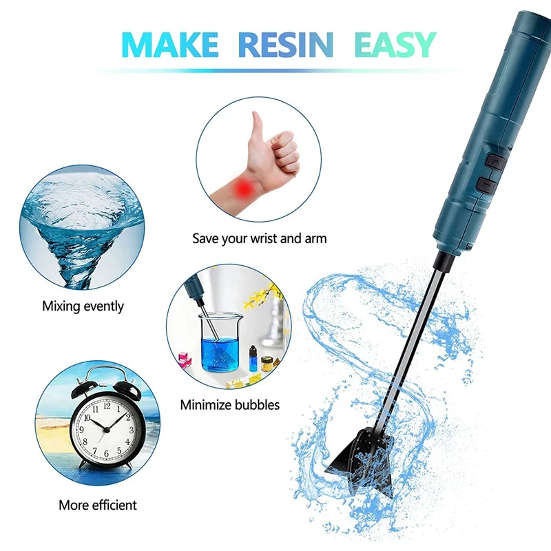 Handheld Rechargeable Epoxy Resin Mixer Resin Mixer Electric Epoxy Stirrer for Resin Resin Molds Silicone Molds