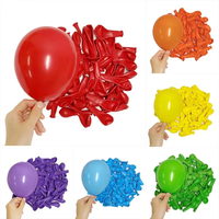 30Pcs 5/10/12 Inch Birthday Balloons In Red Orange Yellow Blue Purple Latex Balloons For Birthday Parties and Anniversaries